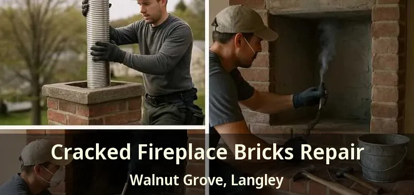 Cracked Fireplace Bricks Repair Walnut Grove, Langley - BC