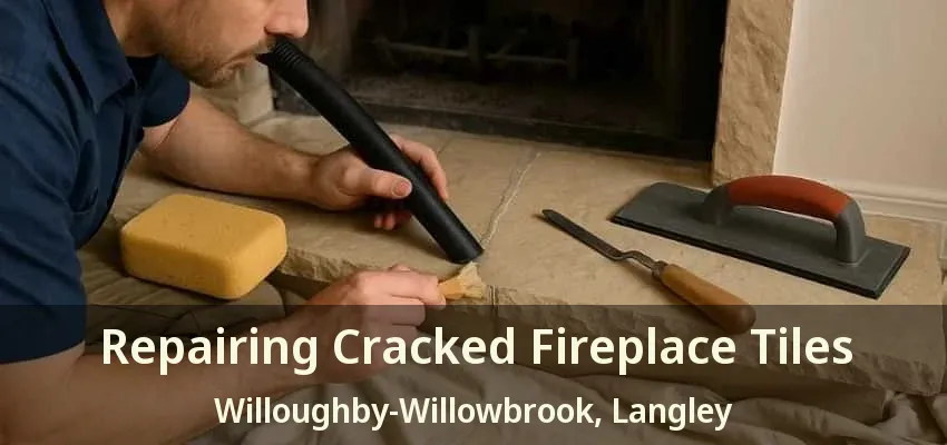 Repairing Cracked Fireplace Tiles Willoughby-Willowbrook, Langley - BC